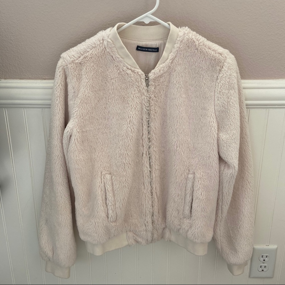 Brandy Melville Jacket Fluffy Soft